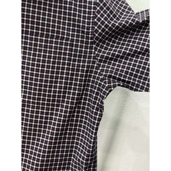 Patagonia Men's Medium Button Up Plaid Shirt Red Organic Cotton Gorpcore EUC - Picture 4 of 9